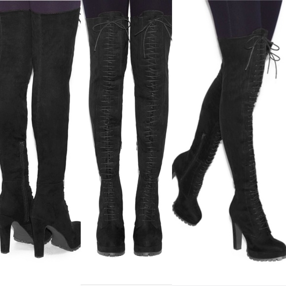 shoedazzle thigh high boots